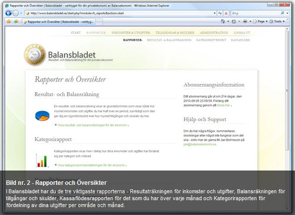 Rapporter i Balansbladet